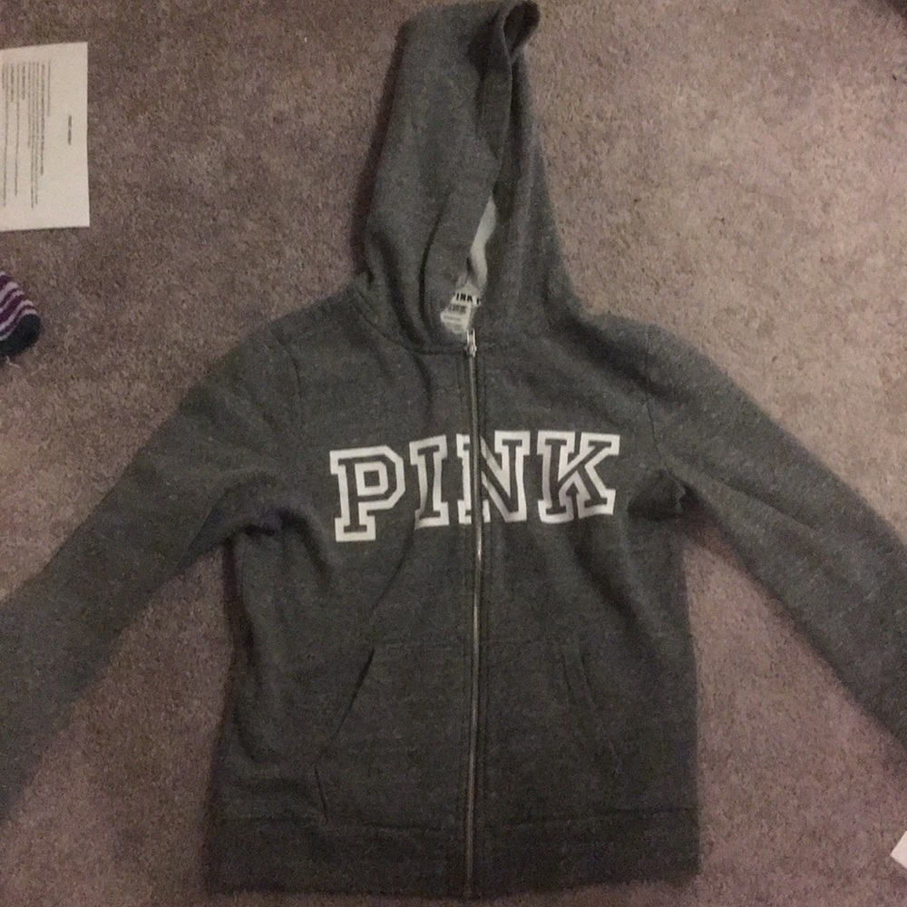 PINK gray sweatshirt size small